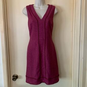 Banana Republic raspberry tweed sheath dress size 4